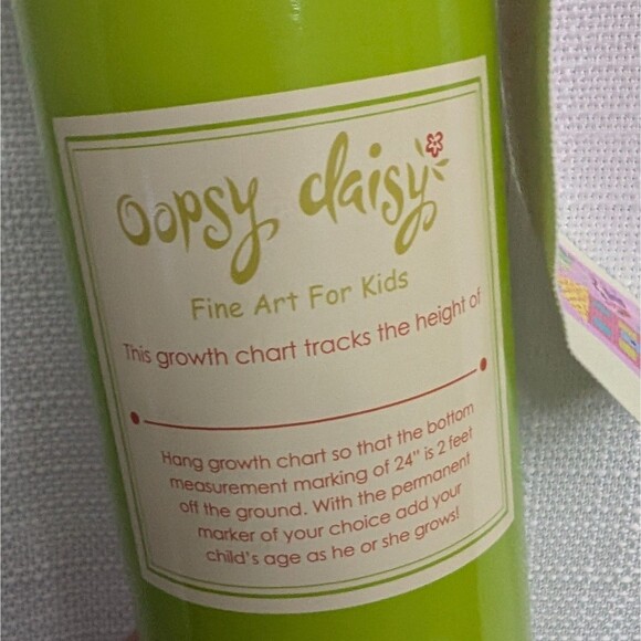 Oopsy Daisy Whimsical Fine Art For Kids Growth Chart Canvas Height Marker New - Picture 3 of 8